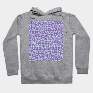 Purple and Grey Geometric Pattern Hoodie